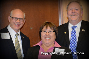 Charlotte Brower, Alaska North Slope Borough, House Speaker, Mike Chenault, Senate Majority Leader John Coghill,  Alaska Oil and Gas Congress, Photo by Dave Harbour